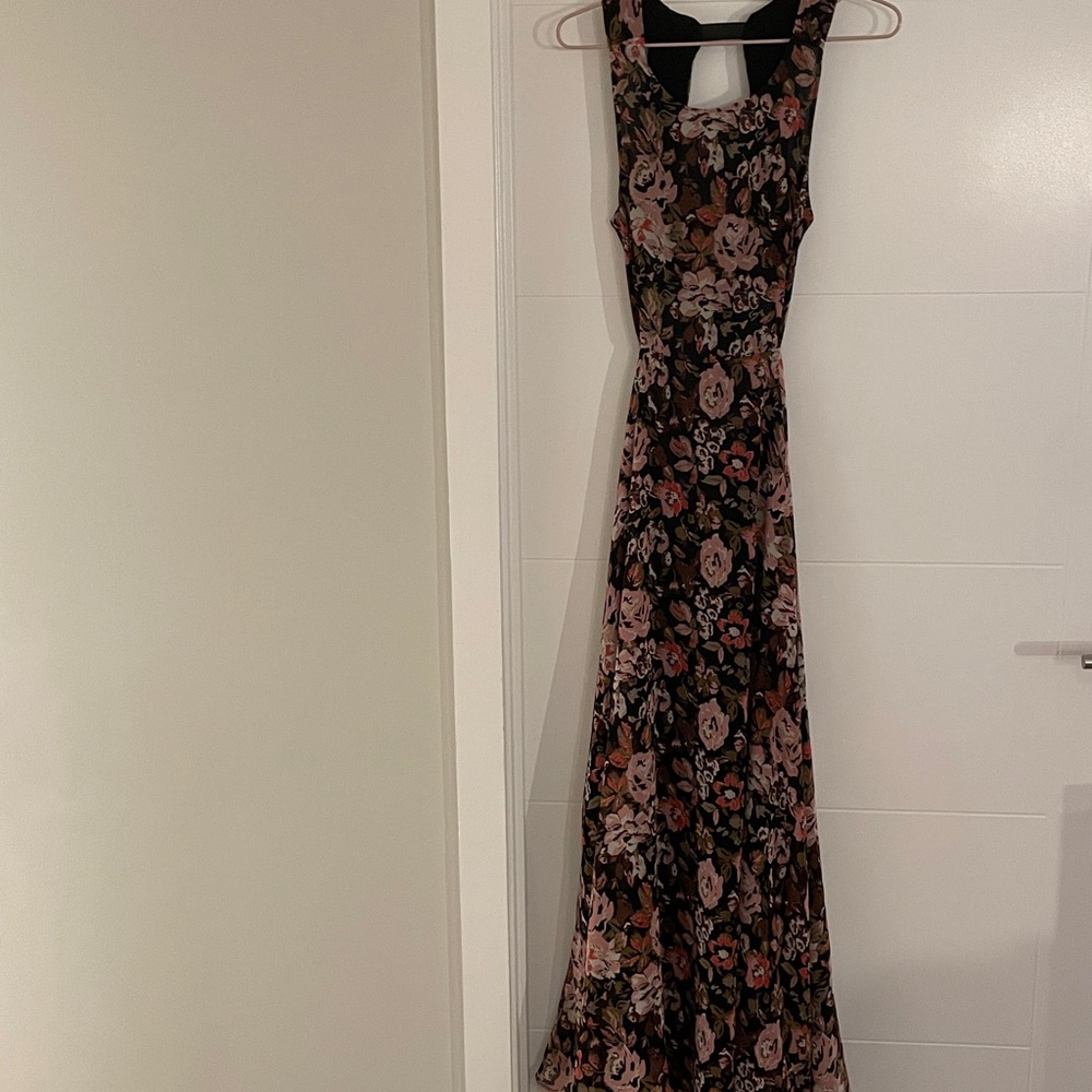 Zara Floral Sleeveless Maxi Dress